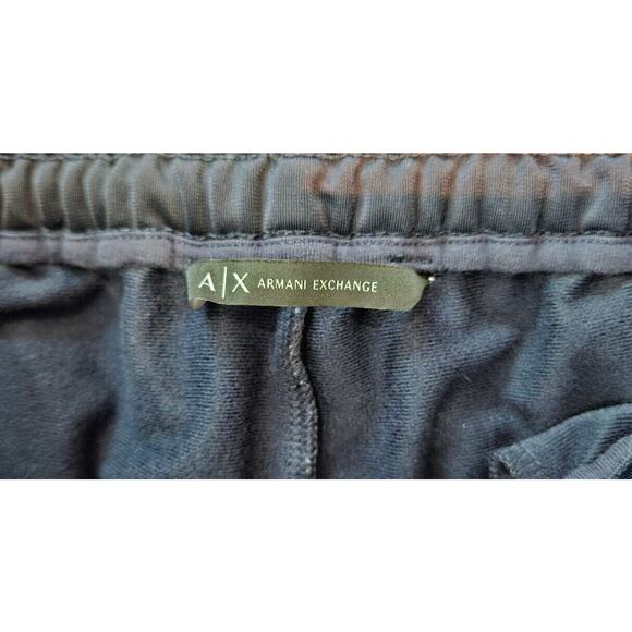 A/X Armani Exchange Womens Track Pants XS Black Red Logo Snap Up Leg Side Stripe - Picture 12 of 16